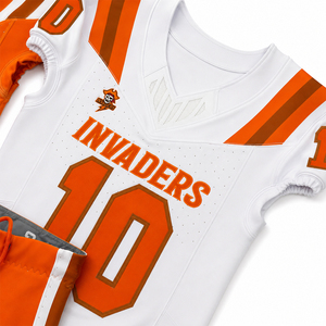 Maillot de football américain léger à faible MOQ, entièrement sublimé, en tissu mesh, pour hommes et jeunes, uniforme d'équipe de sport d'hiver, nom du joueur - Product Image 4