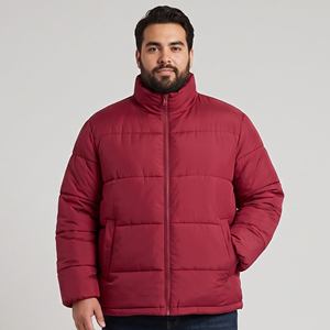 Veste matelassée en duvet pour homme grande taille, style streetwear, manteau matelassé d'extérieur, veste matelassée chaude d'hiver pour homme - Product Image 1