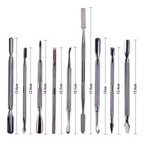Logo personnalisé, couleur personnalisée, manucure et pédicure professionnelles de luxe, acier inoxydable double face droit - Product Image 3