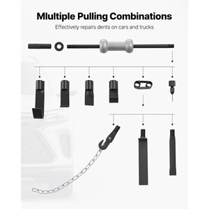 10 Lbs 13-in-1 Slide Hammer Dent <b>Puller</b> Kit Heavy-Duty Automotive Damage Remover <b>Tool</b> for Auto Body Repair Body Repair Equipment - Product Image 3