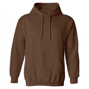 Hoodie unisexe en coton épais noir vierge personnalisé, directement de l'usine, chaud et doublé polaire, style streetwear décontracté - Product Image 2