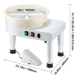 Tornio per Ceramica a Velocità Regolabile 14 RPM 60-300 con Base Rimovibile e Pedale di Sollevamento - Per Prodotti in Ceramica ed Smalto - Product Image 2