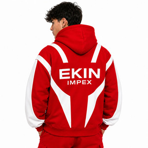 Sweat à capuche zippé en coton 100% premium |   Veste à capuche streetwear avec masque facial intégré |   Vêtements d'extérieur unisexes à la mode avec masque intégré - Product Image 4
