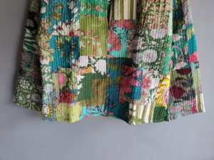 Quilted <b>Patchwork</b> <b>Jacket</b> Women's Mandarin Collar Full Sleeve Cotton Spring Style Regular Length Printed Design gift for her - Product Image 5