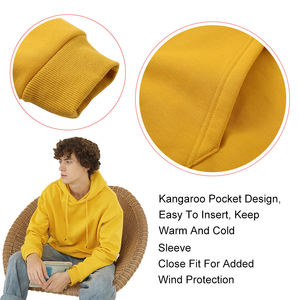 High Quality Unisex Oversized Pullover Hoodie 3D Puff Print & Embroidered Logo Luxury Cotton Solid Pattern Men’s Hooded <b>Coat</b> - Product Image 4