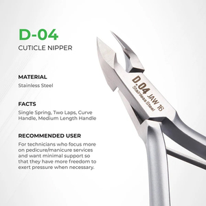 Pince à cuticules D-04 à marque privée, en acier inoxydable japonais, coupe-ongles et cuticules ultra-affûtés, pince de manucure pour la coupe des cuticules - Product Image 2