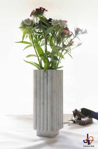 Florero de mármol blanco moderno, de lujo, decorativo, para la mesa del hogar, como elemento decorativo. - Product Image 2