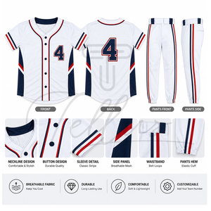 Uniformes de Béisbol de Alta Calidad para Equipos, Ropa Deportiva, Uniformes de Béisbol en Grandes Cantidades, Fáciles de Usar - Product Image 5