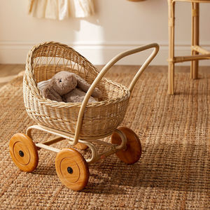 Accesorios de cochecito natural más vendidos para muñecas precio más barato muñeco de ratán cochecito de peluche cochecito pasear - Product Image 6