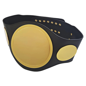 Ceinture de championnat de lutte professionnelle avec plaques décoratives de 28 mm, sangle en cuir synthétique durable, taille haute, non toxique - Product Image 1