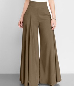 Nouveau pantalon de bureau formel pour femme, taille haute, coupe droite, en toile polyester/coton écologique à séchage rapide, excellente qualité, collection automne - Product Image 4