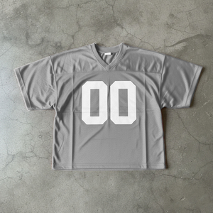 Camiseta de Béisbol Personalizada, Azul, Malla, Cuello en V, Manga Corta, Unisex, Absorbe la Humedad, Transpirable, Poliéster, Adulto, Número 00 Impreso en la Parte Delantera - Product Image 5