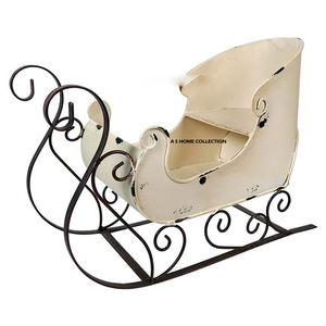 Trineo Navideño Vintage de Calidad de Exportación, Diseño de Moda, Elegante Caja Metálica de Calidad, Santa Claus, Ideal para Regalo de Navidad - Product Image 1