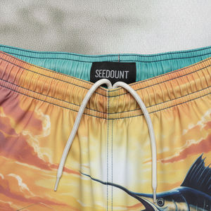 Quick Dry Sports Mesh Shorts Double <b>Layer</b> Shorts Patchwork Footy Lightweight Basketball Shorts - Product Image 3