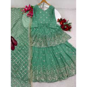 Ensemble Kediya-Lehenga pour femme, taille XL, blanc, de la marque WW Designer, pour les occasions spéciales, avec dupatta - Product Image 2