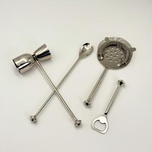 Ensemble d'outils de bar en acier inoxydable avec outils de bar à long manche en acier inoxydable, kit de barman fabriqué en acier inoxydable 202 pour bar - Product Image 6