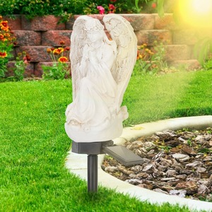 IP65 impermeabile esterno LED giardino luce 1 pezzo di preghiera solare angelo statua decorativo lampada da giardino per Patio cortile passerella paesaggio - Product Image 2