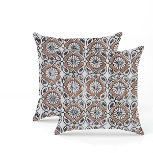 ปลอกหมอนผ้าฝ้ายพิมพ์ลายดอกไม้ด้วยมือ งานแฮนด์เมดจากอินเดีย ปลอกหมอนอิงตกแต่งบ้าน เนื้อผ้านุ่มสบาย - Product Image 2