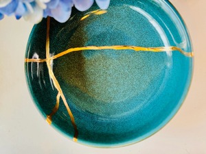 Service de vaisselle en céramique écologique, bols de service en porcelaine bleue - Product Image 6