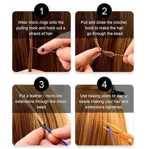 Kit d'outils pour extensions capillaires du fabricant, kit d'outils personnalisés pour extensions capillaires, ensemble professionnel de pinces pour extensions capillaires, 10 pinces de travail - Product Image 5