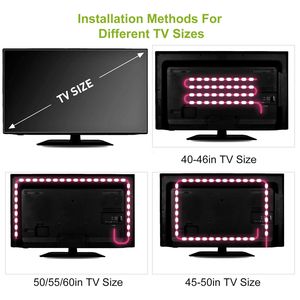 Kit di Illuminazione per TV LED e Monitor, Striscia LED RGB Impermeabile da 2 Metri con USB e Telecomando, Luci a Striscia Intelligenti - Product Image 6