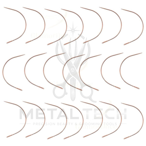 Rose Gold Plated Stainless Steel C-Curve Hair Extension Needles Set Professional Weft Sewing Tools for <b>Wig</b> Making - Product Image 3