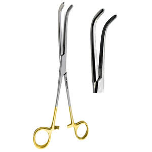 Pinzas Curvas para Colecistectomía Lahey, Pinzas de Tracción Hemostáticas Quirúrgicas Manuales de Acero Inoxidable con Dientes Largos para Cirugía General - Product Image 6