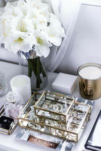 Boîtes de rangement décoratives en métal et verre faites à la main et personnalisées avec cadre métallique pour organiser les bijoux, boîtes à bijoux en verre - Product Image 4