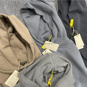 Sudadera con Capucha Extra Grande de Diseñador Vintage para Hombre, Sudadera Holgada con Logotipo Personalizado, Unisex, Lavada, Lisa, para la Temporada de Otoño - Product Image 4