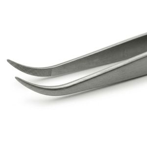 Private Label White Silver Lash Tweezers Fiber Tip Custom Logo Fiber Tip Volume Lash <b>Extension</b> Fiber Tip Eyelash Tweezers - Product Image 2