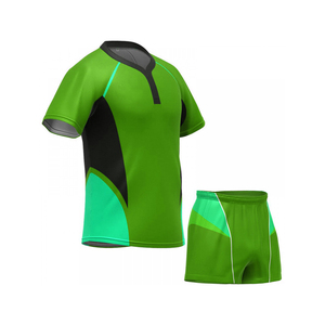 Ensemble de maillots de rugby personnalisés sublimés 100% polyester, respirants et à séchage rapide, avec poches et manches courtes - Product Image 3