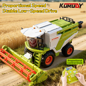 Tractor Agrícola RC SJY-6618 a Escala 1/24, 2.4G, 15 Canales, Juguete para Niños, Cosechadora RC con Sonidos, Luces y Pulverizador - Product Image 6