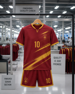 Conjunto de Uniforme de Fútbol Personalizado en Negro para Hombre, Sublimado, Transpirable, de Secado Rápido, para Entrenamiento, con Pantalones Cortos - Product Image 6