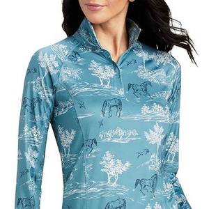 Hauts et chemises d'équitation sur mesure pour femmes avec pantalon de jodhpur en cuir synthétique respirant extensible dans les quatre sens - Product Image 3