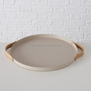 Bandeja de Metal galvanizada para servir bebidas, bandeja redonda para el hogar, restaurante - Product Image 3