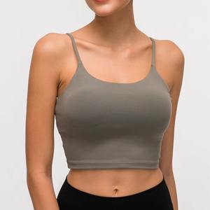 Haut court côtelé sans manches pour femme, col rond, respirant, grande taille, décontracté, en Spandex/Polyester, coupe ajustée, vente en gros personnalisée - Product Image 3