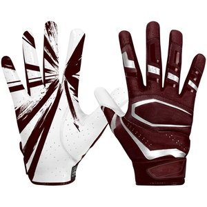 SEAMER WEAR Best Style High Quality American Football Gloves Soft Breathable Polyester Material Silicone-Free Customized Logo - Product Image 4