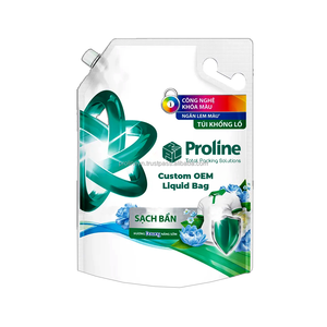ถุงพลาสติกแบบมีพวย ขนาด 500 มล. และ 1 ลิตร ผลิตจากวัสดุรีไซเคิล  พิมพ์ลายกราเวียร์ ป้องกันความชื้น ปิดผนึกด้วยความร้อน สำหรับบรรจุผงซักฟอกและน้ำยาล้างจาน - Product Image 1