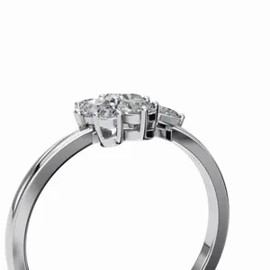 Anillo de Diamantes Cultivados en Laboratorio Forever Elegance en Oro Blanco de 18K, Juego de 6 Piezas con Certificación IGI, Claridad VVS, Joyería de Lujo para Mujer - Product Image 2
