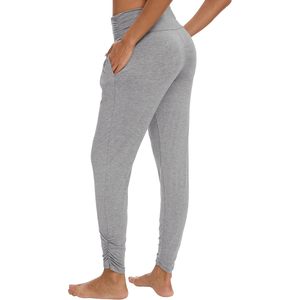 Pantalones de yoga para mujer al por mayor, joggers de cintura alta de viscosa de bambú refrescantes, pantalones de descanso con bolsillos, ropa de mujer, pijamas al por mayor - Product Image 3