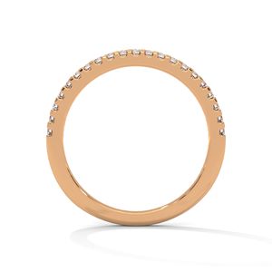 Anillo Sofisticado en Oro Rosa con Diamantes de Corte Esmeralda Cultivados en Laboratorio para Celebración de Aniversario - Product Image 3