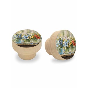 Poignées de tiroir rustiques en bois de pin peintes à la main, vente en gros |   Aqdus Saleem - Product Image 1