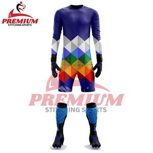 Maillot de gardien de but de football à manches courtes, respirant, 100% polyester, personnalisable, OEM, vente en gros, ensembles d'uniformes de football - Product Image 3