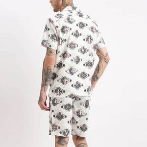 Conjunto de Ropa de Playa para Vacaciones, Camisa y Pantalones Cortos Transpirables, Conjunto de Dos Piezas, Atuendo de Verano a la Moda, Conjunto de Playa de Estilo Tropical al por Mayor - Product Image 1