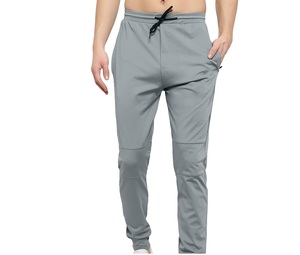 Pantalones Deportivos para Hombre, Color Gris, Cintura Elástica con Cordón, Bolsillos Laterales, Tejido Transpirable, Peso Medio, para Otoño - Product Image 1