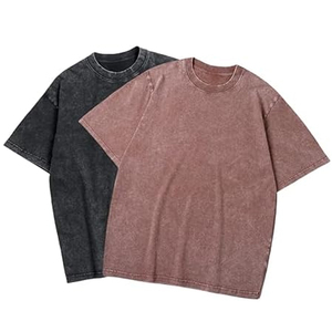 T-shirt surdimensionné vintage en coton épais avec impression de logo personnalisé, épaules tombantes, qualité supérieure, streetwear - Product Image 4