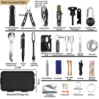Kit d'outils tactiques de survie populaire, équipement d'urgence professionnel pour les voyages en pleine nature, le camping, les aventures en plein air, SOS
