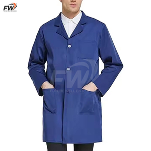 Professional Unisex Medical Lab Coat Long Sleeve Cotton Pharmacist Medical Hospital Uniform Doctor Nurse Lab Coat For Men - Product Image 2