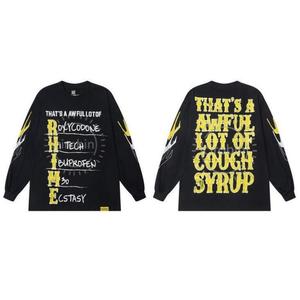 Pull-over tricoté pour homme, noir, à manches longues, coupe classique, col rond, imprimé Rhyme, style streetwear, décontracté, hiver, écologique, séchage rapide - Product Image 1