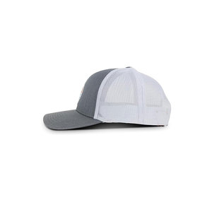 Casquette de camionneur unisexe en maille grise et blanche, 6 panneaux, réglable, décontractée, pour toutes les saisons - Product Image 5